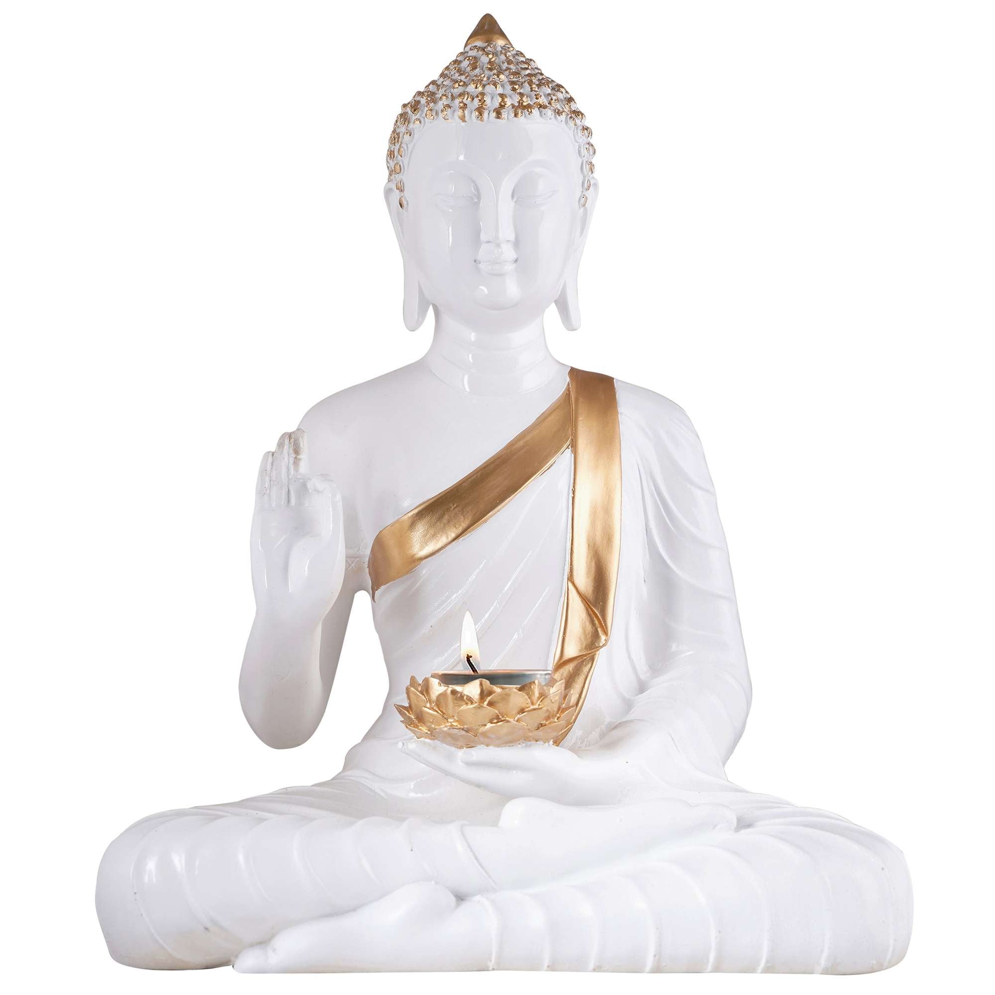 Buddha Idol Statue Showpiece Gift Gifting Item Polystone Home Decor Decoration