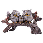 Owl Family Sitting on Tree Decorative Bird Showpieces Statue for Home Decor Living Room Bedroom Wall Shelf Table Top Garden Decoration Items -1
