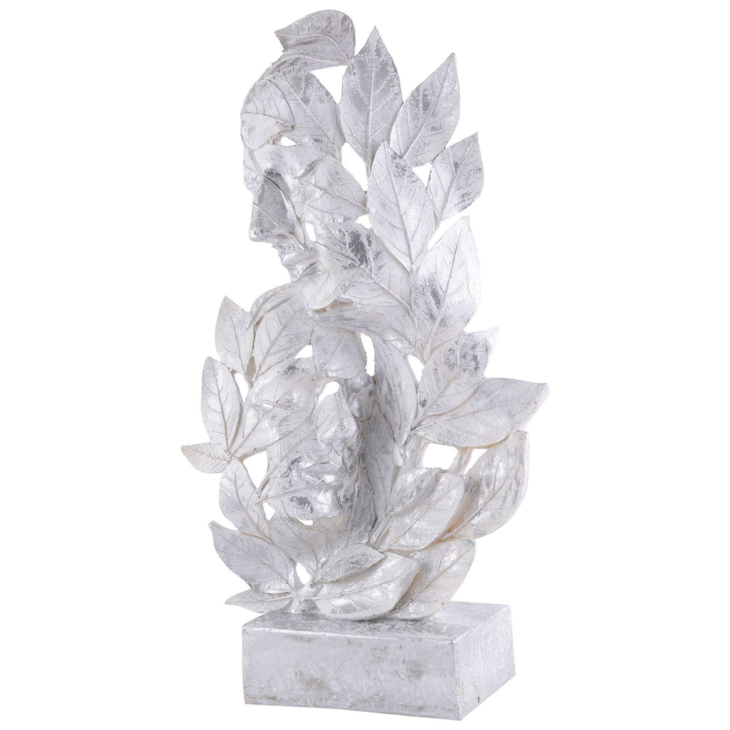 RomentIc Love Couple Face Statue silver Showpiece for Home Decor in Showpieces &Figurine table Decorations Items