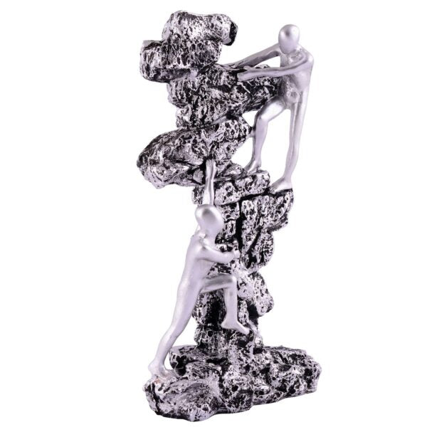 Men Sitting on Ball Showpiece for Home Decor Showpiece, Atlas Sculpture for Office Table Décor multicolour