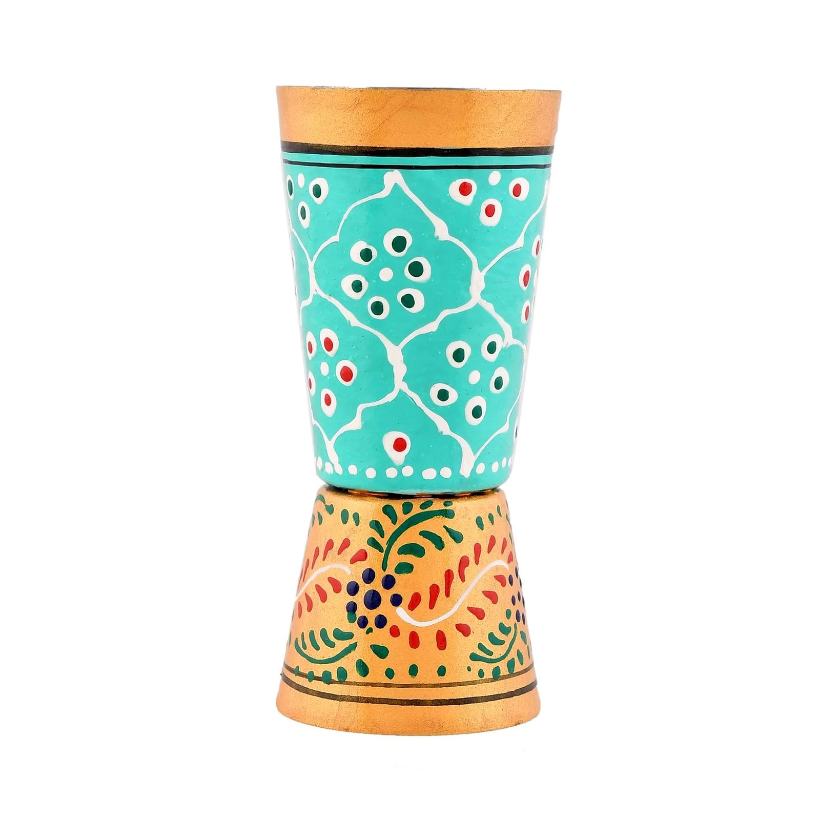 Sleek Aluminum Glass – Traditional Decorative Accent Piece (Sea Green)