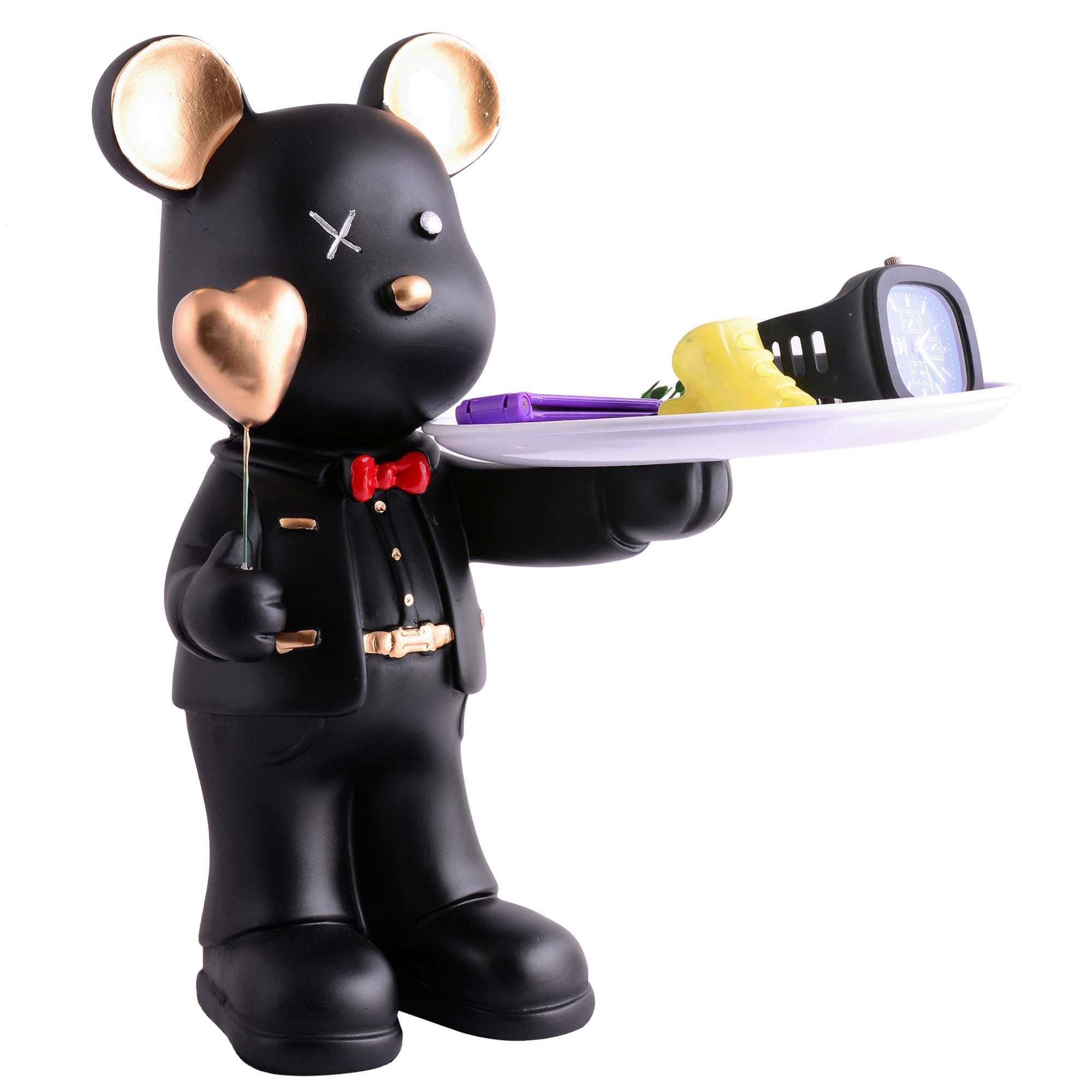 Cool Taddy Bear Showpiece for Home Decorative Showpiece | Taddy Bear with Paltter Statue for Home Decor Showpiece | Home Kitchen Decor | Office Decorative Item -4