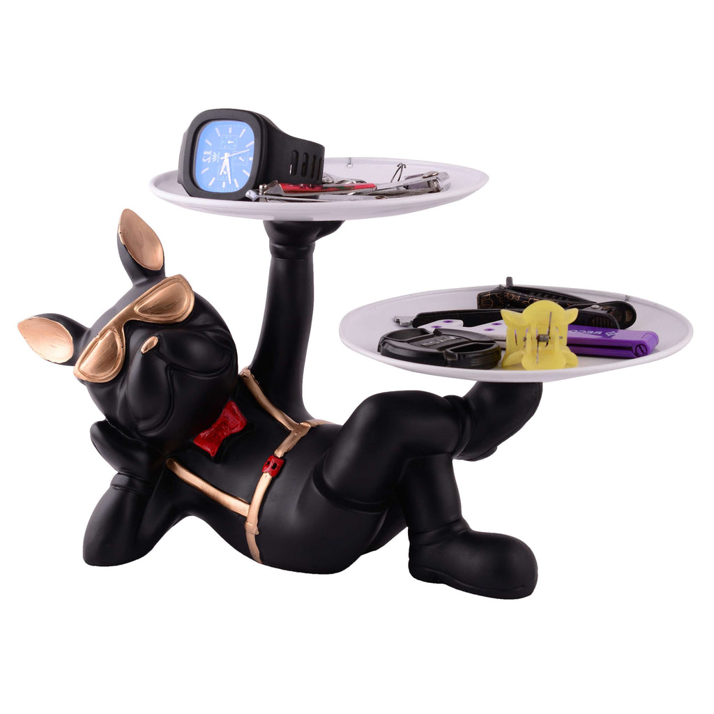 Cool Dog Showpiece with Plate for Home Dcor Item | Kitchen,Bedroom,Office,Dinning Table Decorative Item