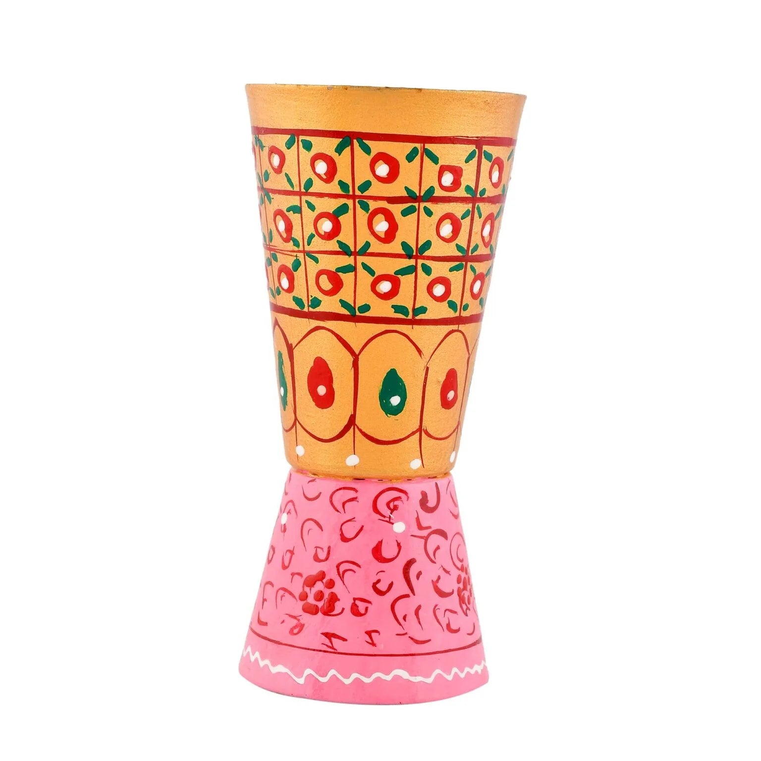 Sleek Aluminum Glass – Traditional Decorative Accent Piece (Orange)