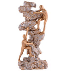 Men Sitting on Ball Showpiece for Home Decor Showpiece, Atlas Sculpture for Office Table Décor multicolour