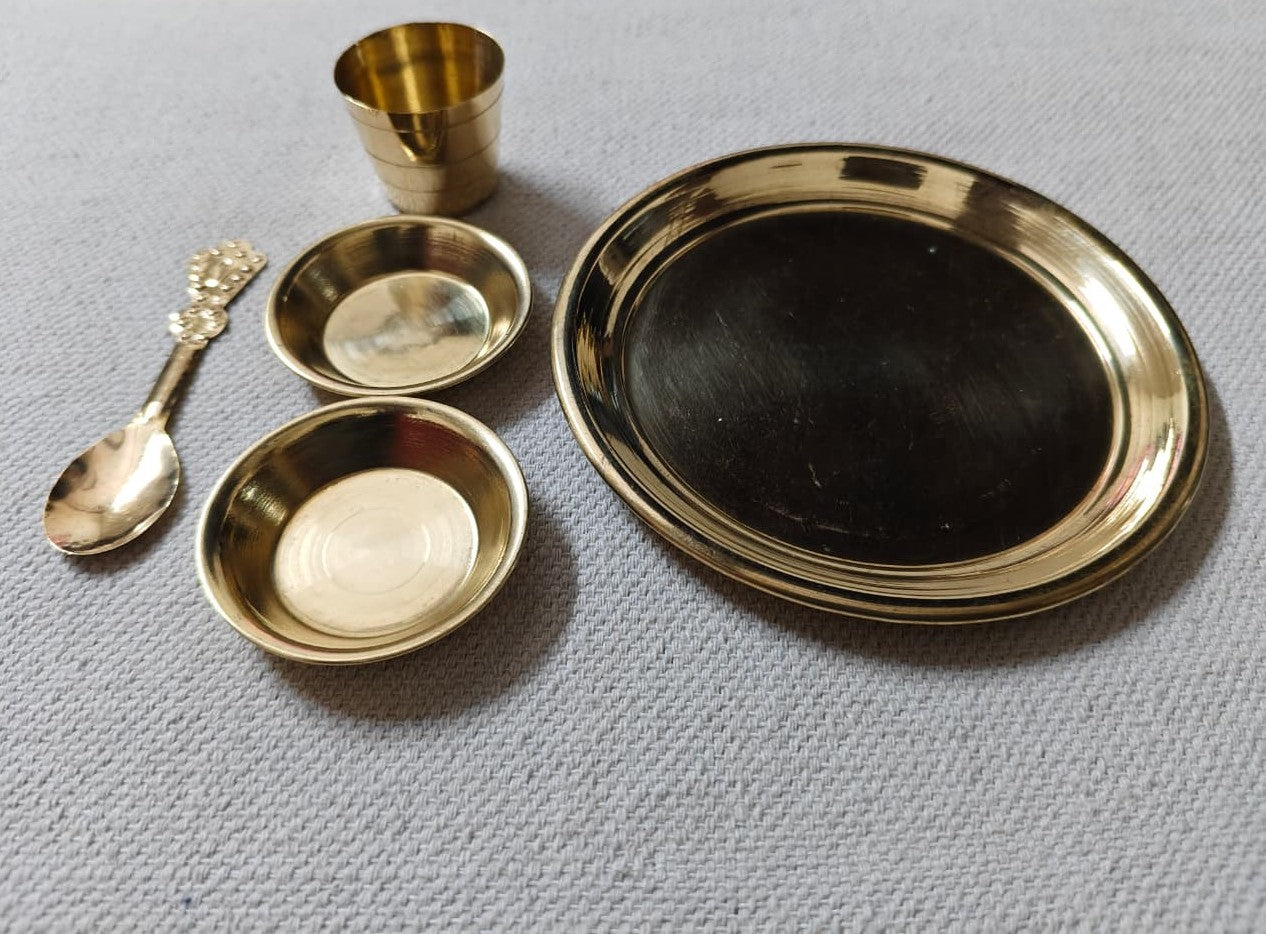 Brass Pooja Thali Set