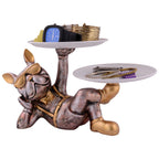 Cool Dog Showpiece with Plate for Home Dcor Item | Kitchen,Bedroom,Office,Dinning Table Decorative Item