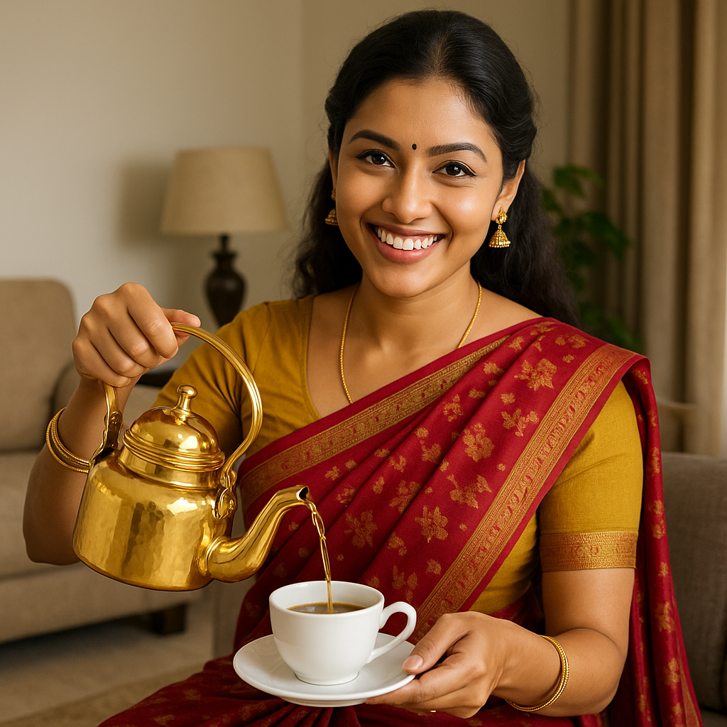 Brass Tea Pot & Serving Tea Kettle | Tableware for Kitchen- 500ML