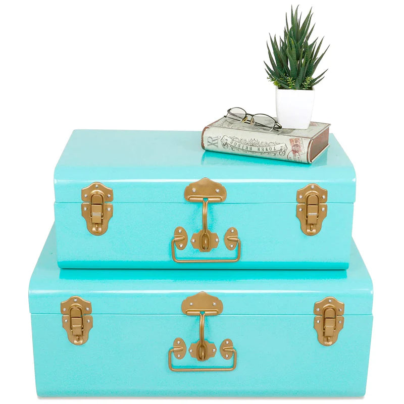 Royal Aqua Trunk Box (Set of 2)