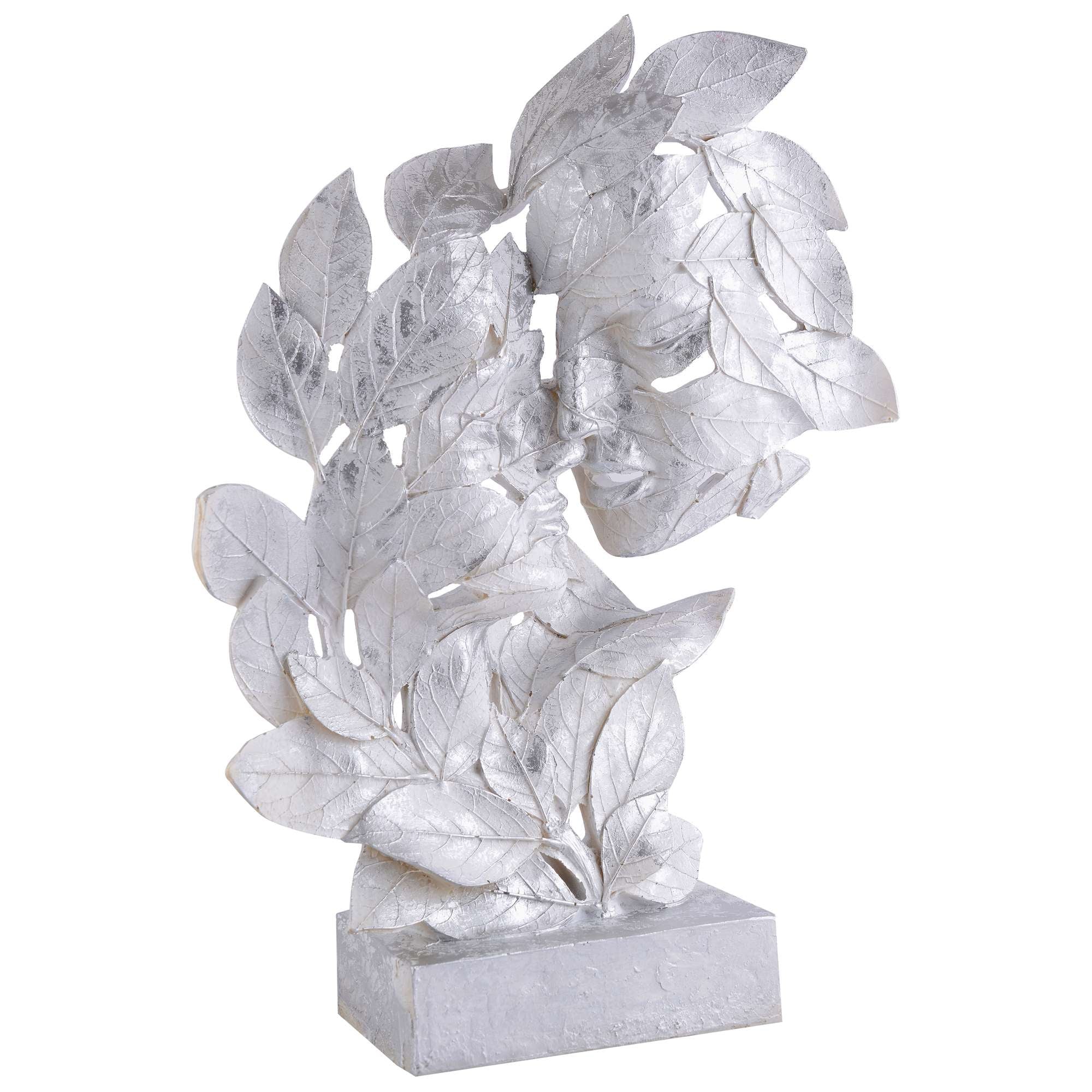RomentIc Love Couple Face Statue silver Showpiece for Home Decor in Showpieces &Figurine table Decorations Items