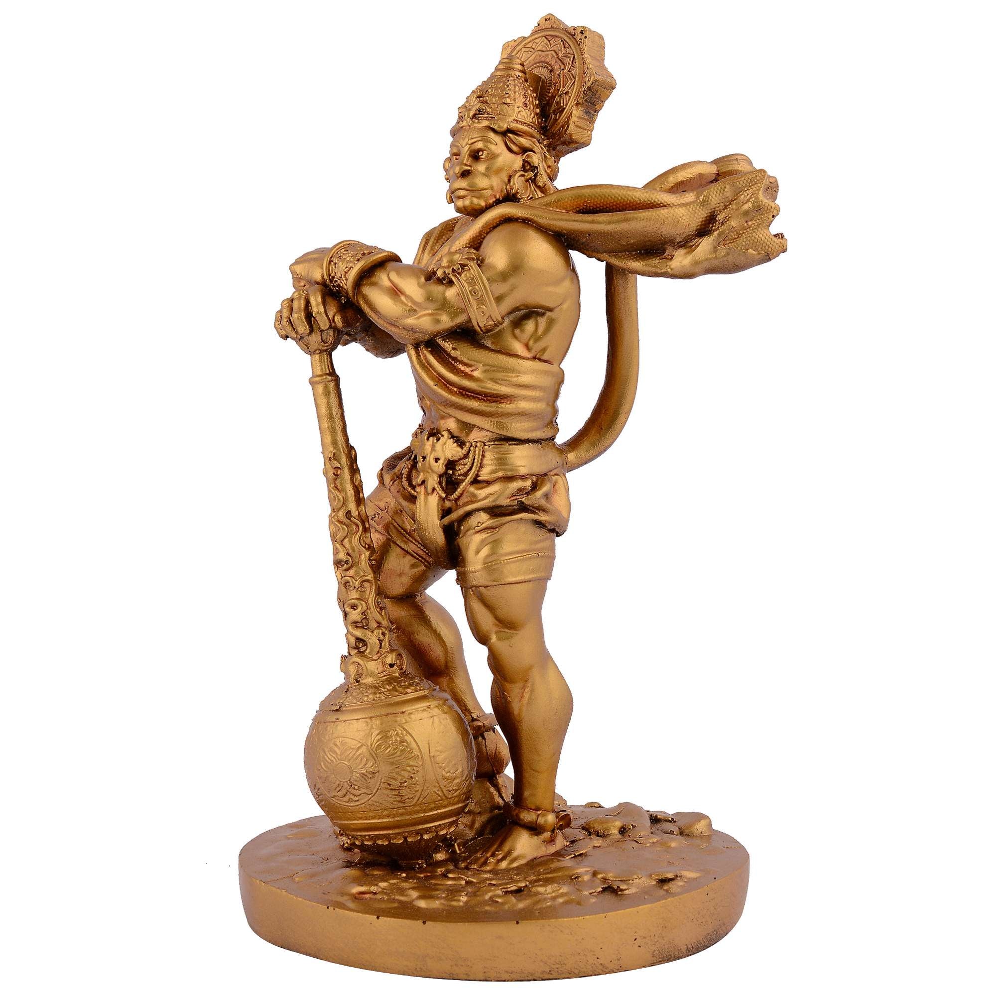 Bahubali Hanuman Ji Murti for Car Dashboard Home Decor Pooja Room Office Table Wall Bajrangbali Idol Statue Showpiece Decoration Gift Items