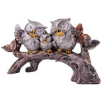 Owl Family Sitting on Tree Decorative Bird Showpieces Statue for Home Decor Living Room Bedroom Wall Shelf Table Top Garden Decoration Items -1