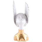 Resin Greek Angel Statue Small Angel Girl Garden Figurine Roman Angel Sculpture for Indoor Outdoor Home Garden Decoration