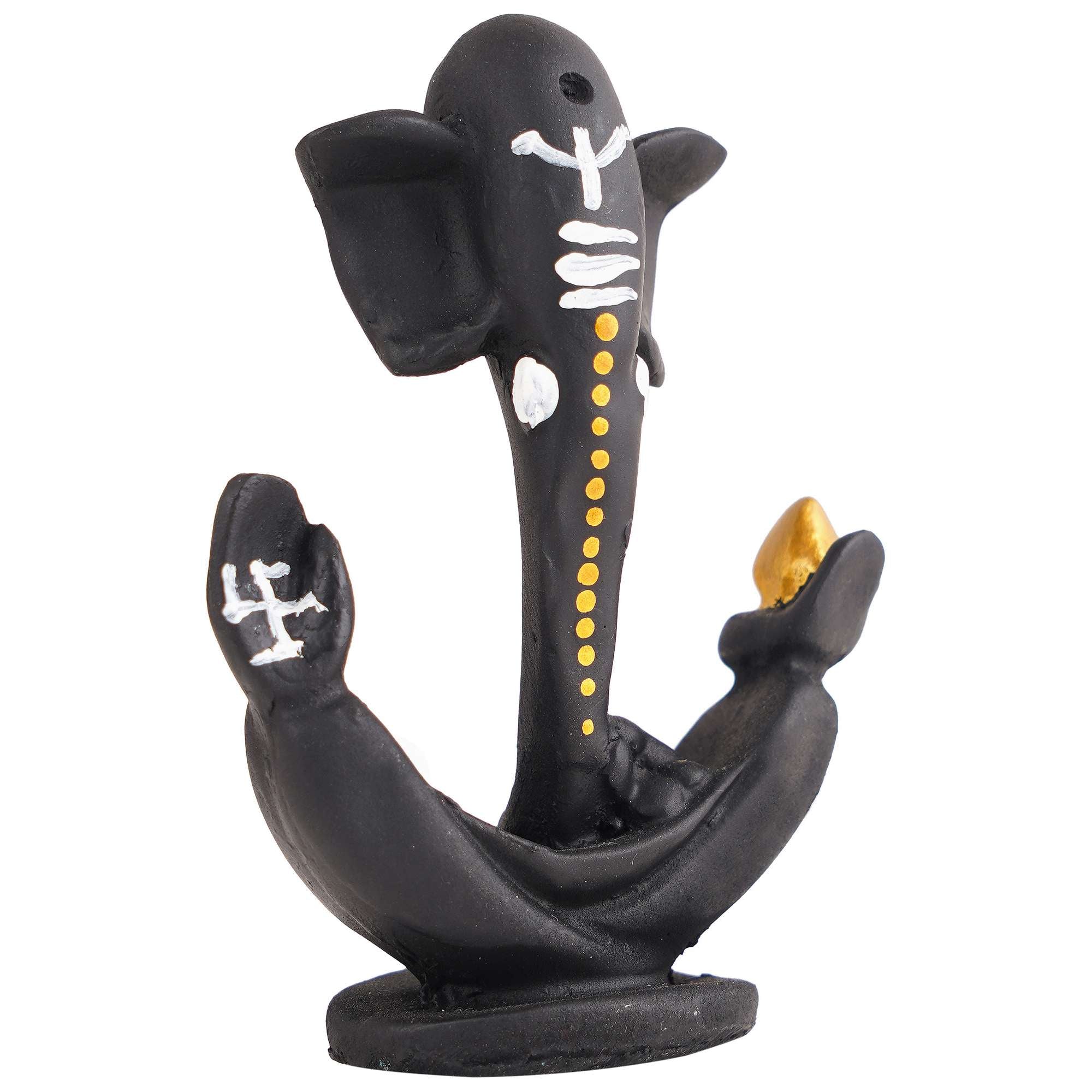 Ganesha Statue Idol Shriganesh Bhagwan Murti / Home, Office Decor / Car Dashboard / Side Table Brass Ganpati / Lord Vinayaka Statue / God of Luck & Success Sculpture / Gift Items
