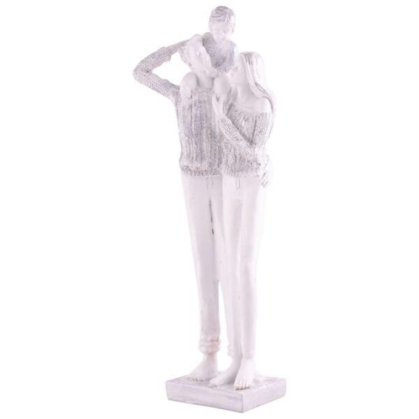 MOTHER and Father with Child complete faimily Love golden white Statue showpiece for Home Decor and Gifting