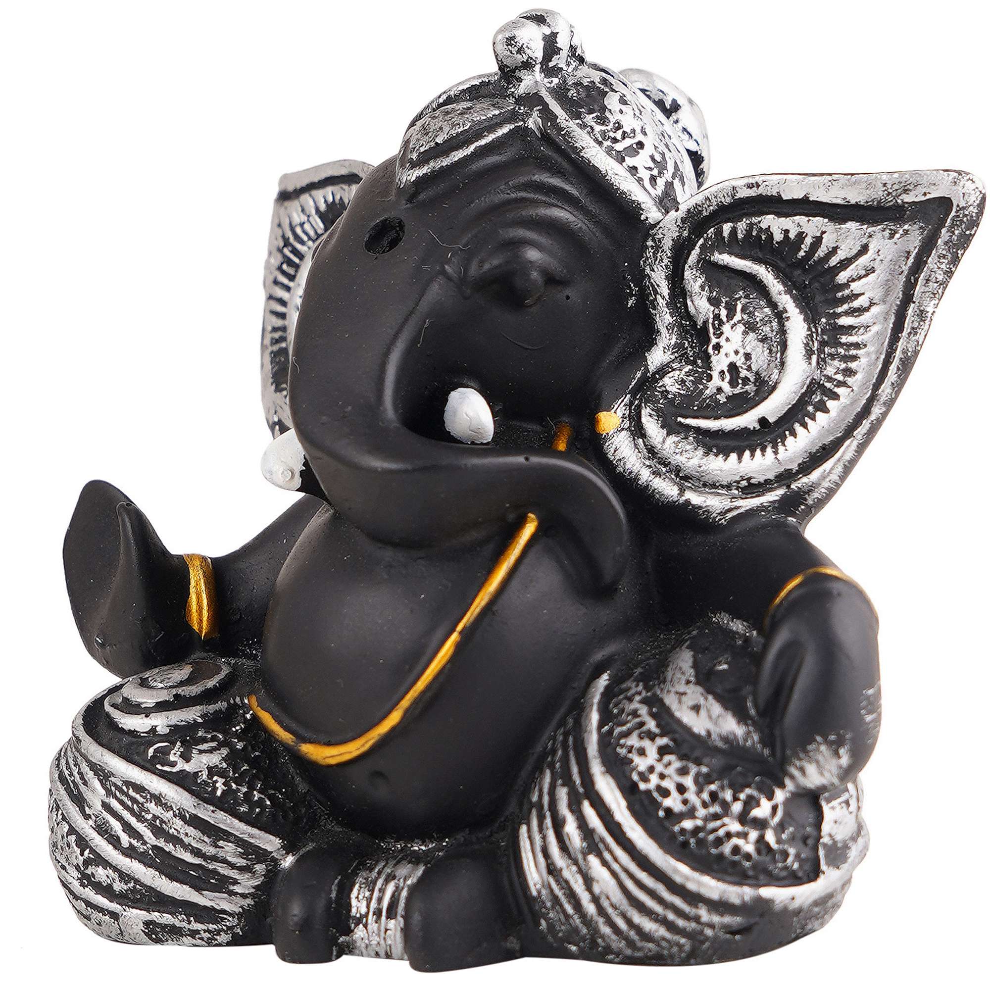Ganesha Statue Idol Shriganesh Bhagwan Murti / Home, Office Decor / Car Dashboard / Side Table Brass Ganpati / Lord Vinayaka Statue / God of Luck & Success Sculpture / Gift Items
