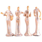 Modern metal musician golden statue Resin figurine Contemporary art Music decor Metal sculpture, Modern home decor, Musician gift