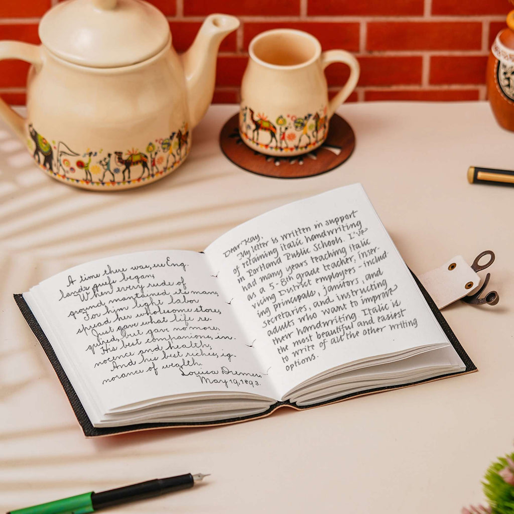 Sunset Goals Leather Diary