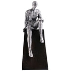 Men Sitting on Ball Showpiece for Home Decor Showpiece, Atlas Sculpture for Office Table Décor multicolour