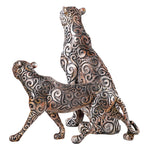Panther Animal Showpiece Antique Sculpture for Home Decor Showpiece Figurine (Set Of 2)