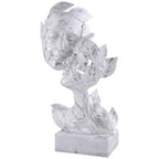 RomentIc Love Couple Face Statue silver Showpiece for Home Decor in Showpieces &Figurine table Decorations Items
