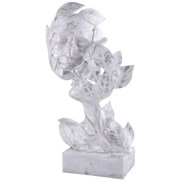 RomentIc Love Couple Face Statue silver Showpiece for Home Decor in Showpieces &Figurine table Decorations Items