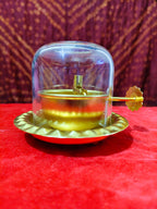 Akhand Deep Oil Lamp with Glass Chimney for Diwali