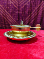 Akhand Deep Oil Lamp with Glass Chimney for Diwali