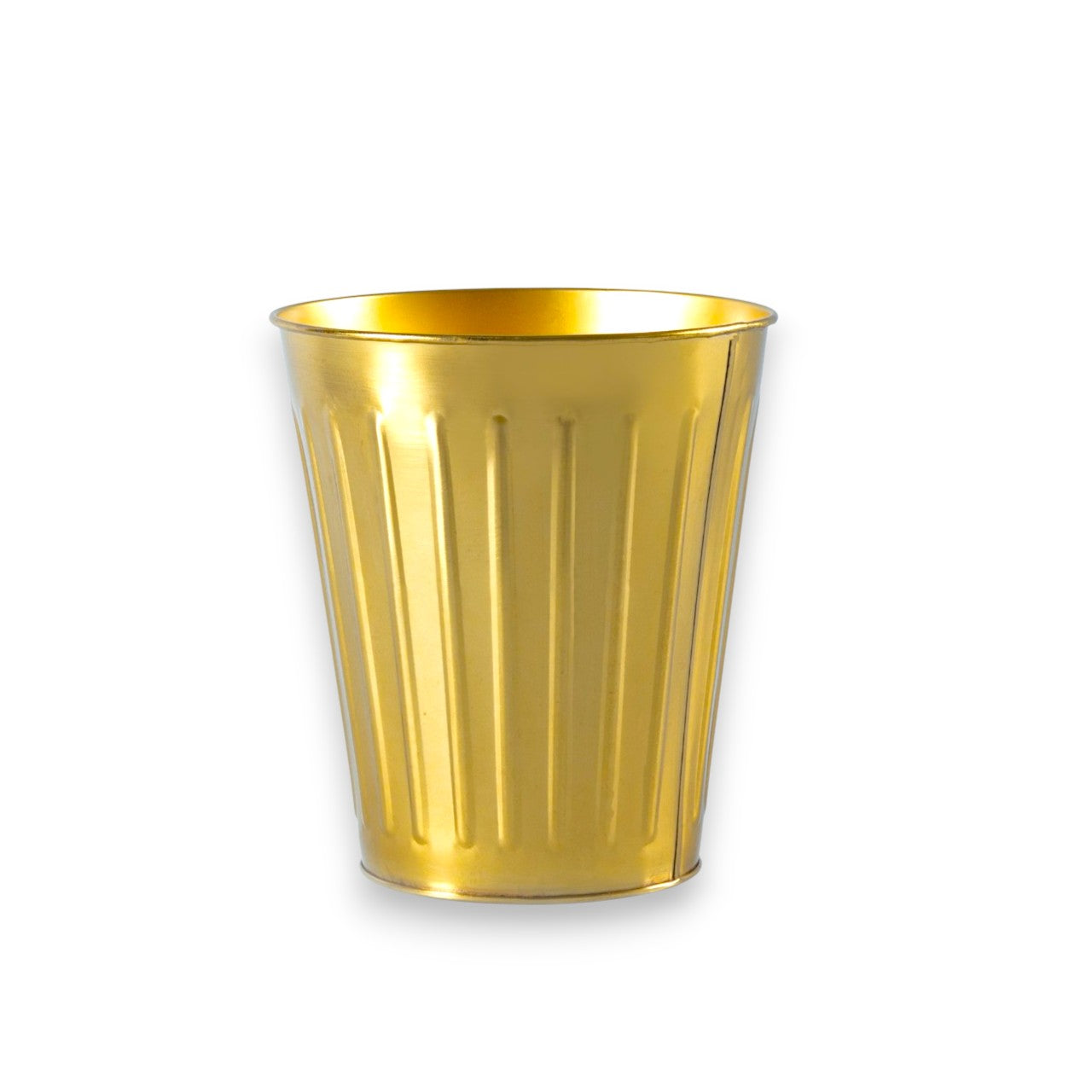 Premium Golden Metal Waste Bin